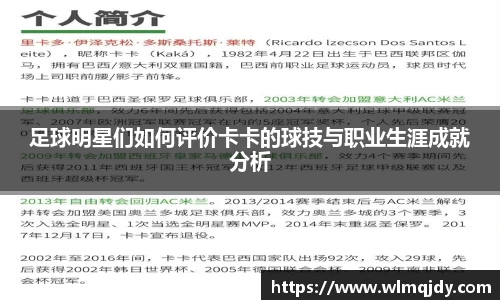足球明星们如何评价卡卡的球技与职业生涯成就分析